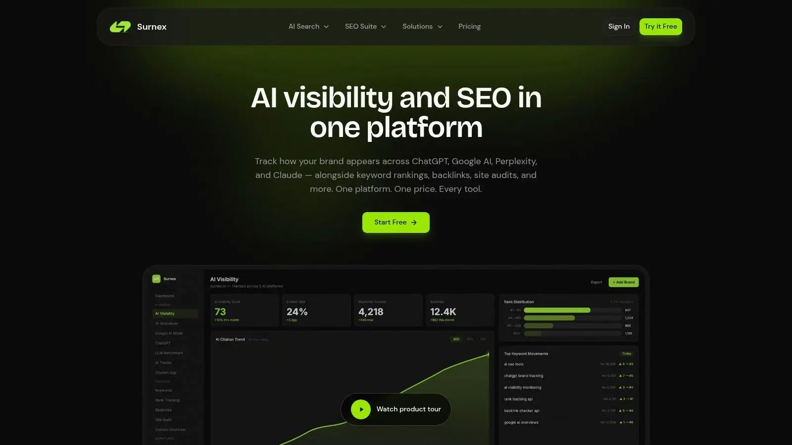 Screenshot from https://surnex.io