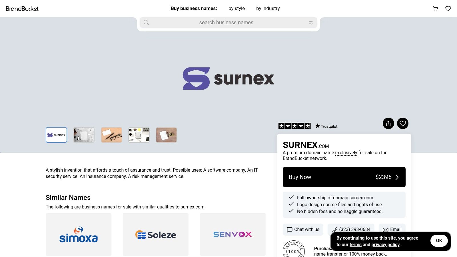 Screenshot from https://surnex.com/product/ai-visibility-tracking
