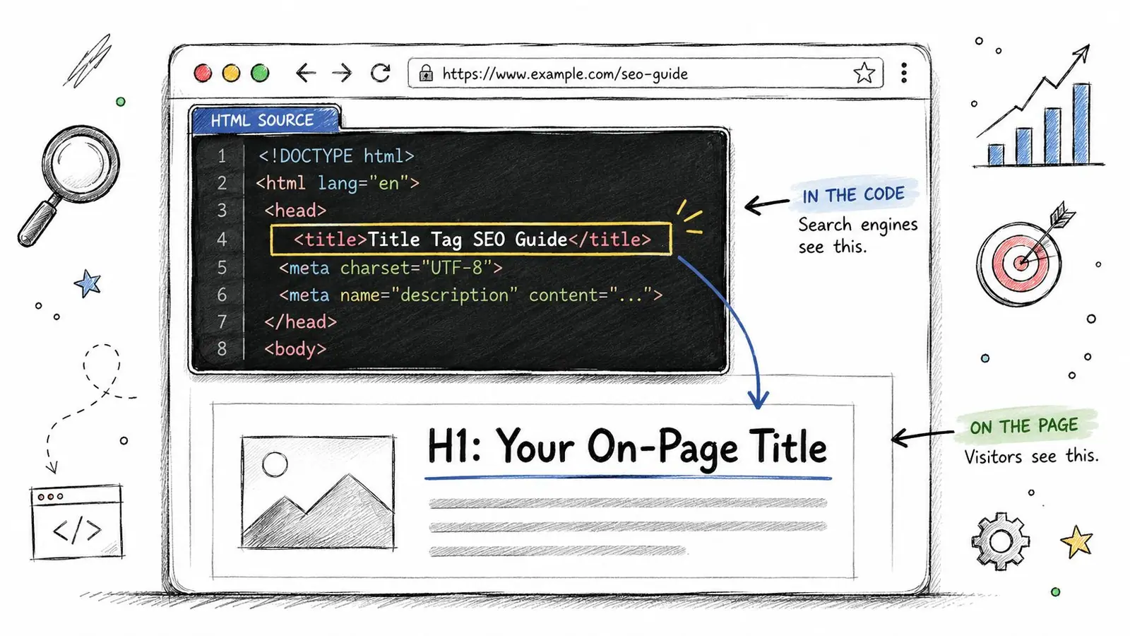 Screenshot from https://example.com/screenshots/title-tag-head-vs-serp.png