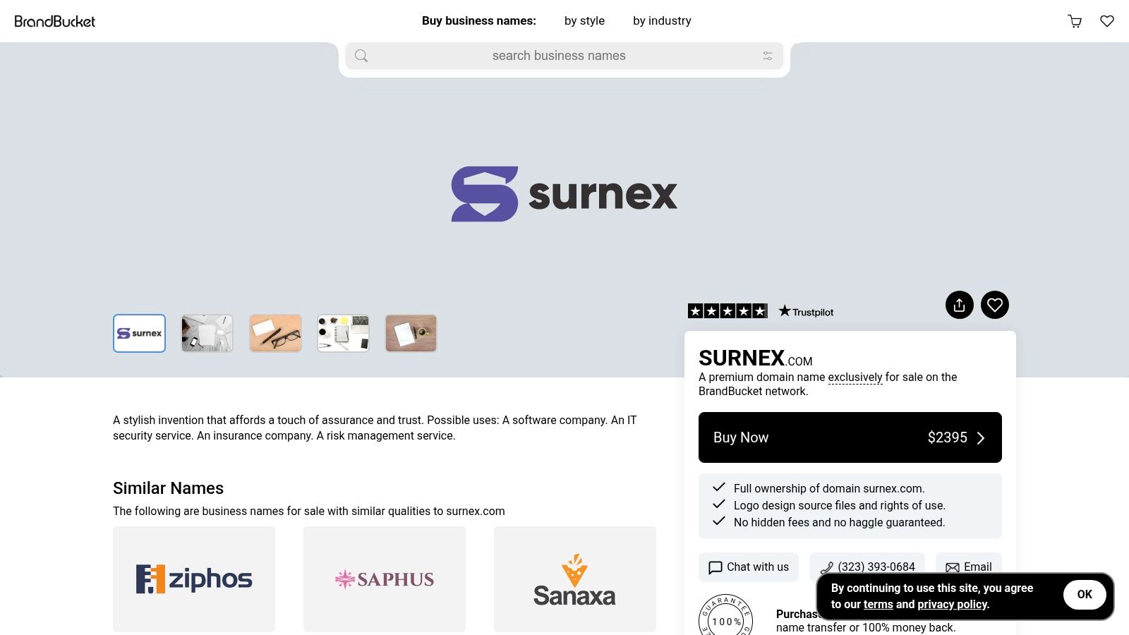 Screenshot from https://surnex.com/api/dashboard