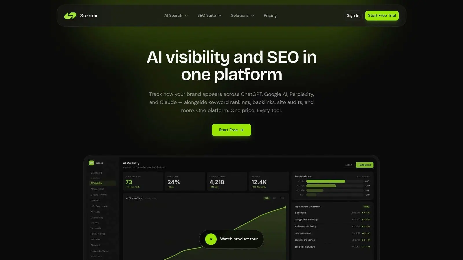 Screenshot from https://surnex.io